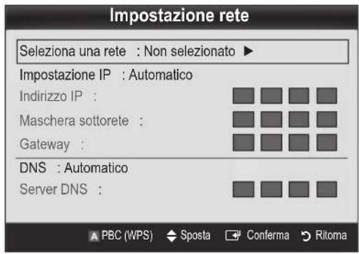 SAMSUNG UE37C5700QS - Procedura per l'impostazione mediante PBC (WPS) - 1