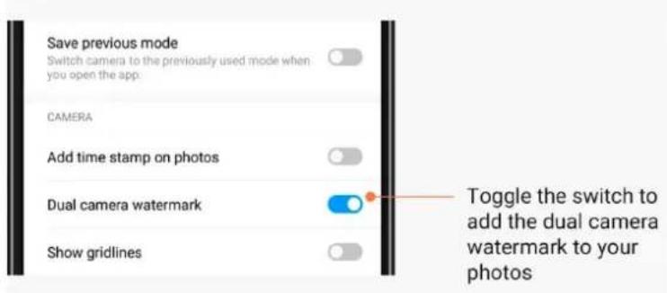 Xiaomi Redmi Note 7 - Horodatage et filigranes - 1
