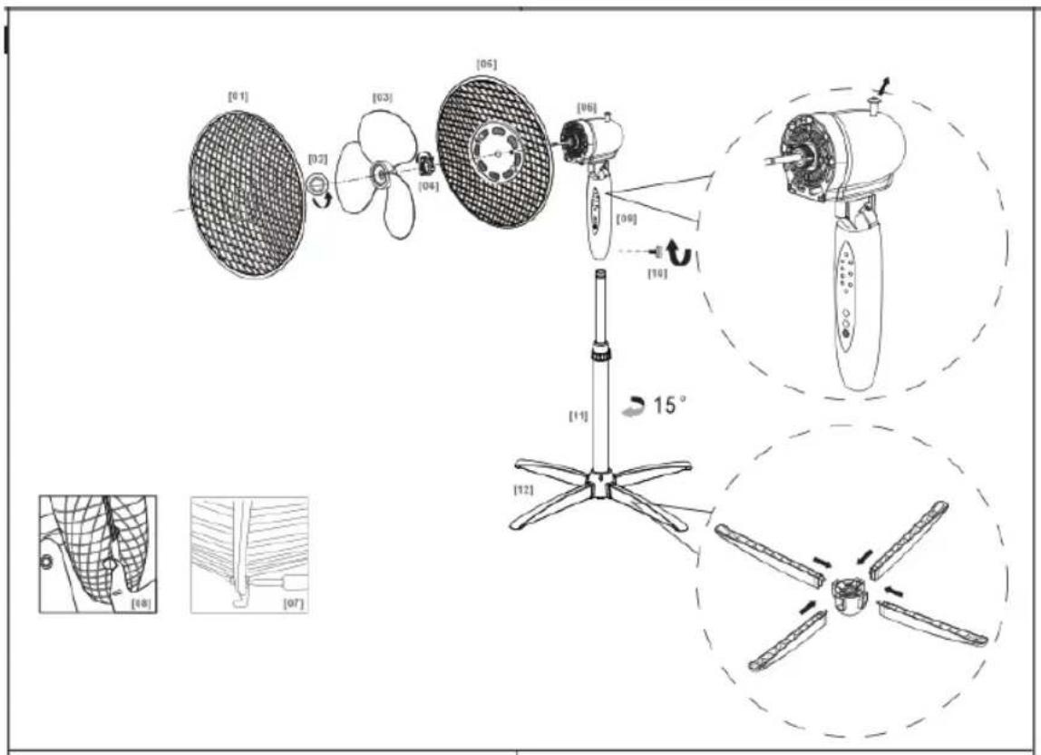 Fuave SV3010 - DESCRIPTION DES PIÈCES - 1