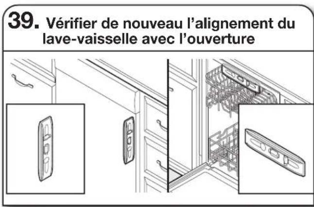 MAYTAG MDB8959SKZ - FIXATION DU LAVE-VAISSELLÉ DANS L'OUVERTURE D'ENCASTREMENT DE L'ARMOIRE - 1