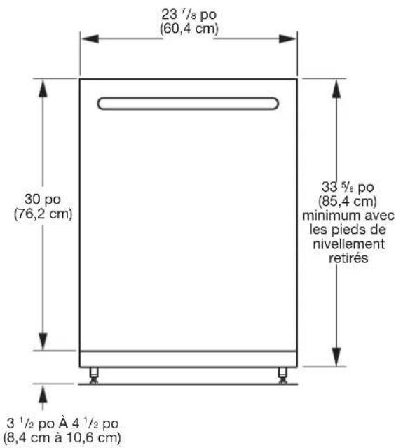 MAYTAG MDB8959SKZ - DIMENSIONS D'OUVERTURE DU PRODUIT ET DE L'ARMOIRE : - 1