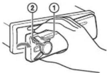 SONY MEXGS820BT - Detaching the Front Panel - 1