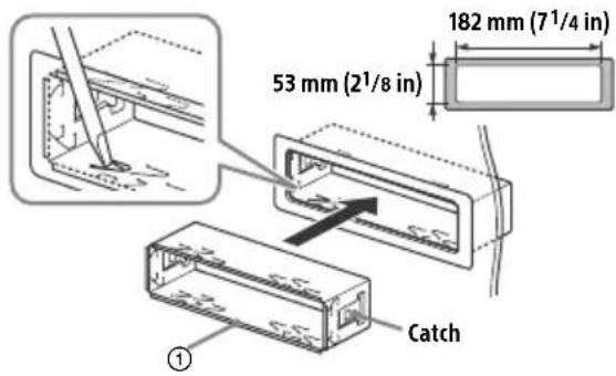 SONY DSXA415BT - Mounting the unit in the dashboard - 1