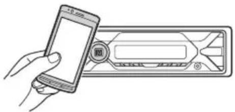 SONY DSXA415BT - Junte la parte con lamarca N de la unidad con la parte de lamarca N del Telefono inteligente. - 1