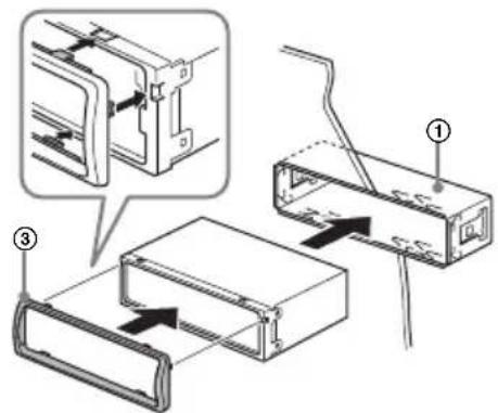SONY DSXA415BT - Mounting the unit in the dashboard - 2