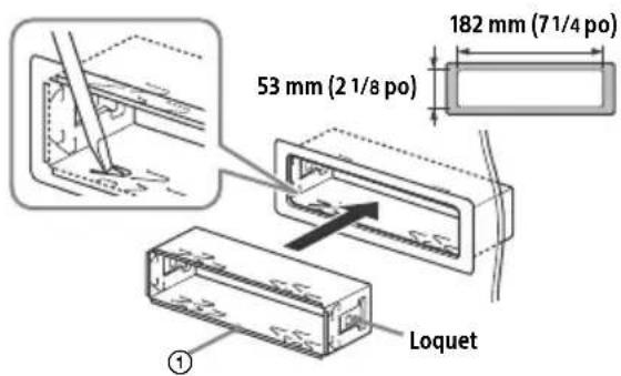 SONY DSXA415BT - Installation de l'appareil dans le tableau de bord - 1