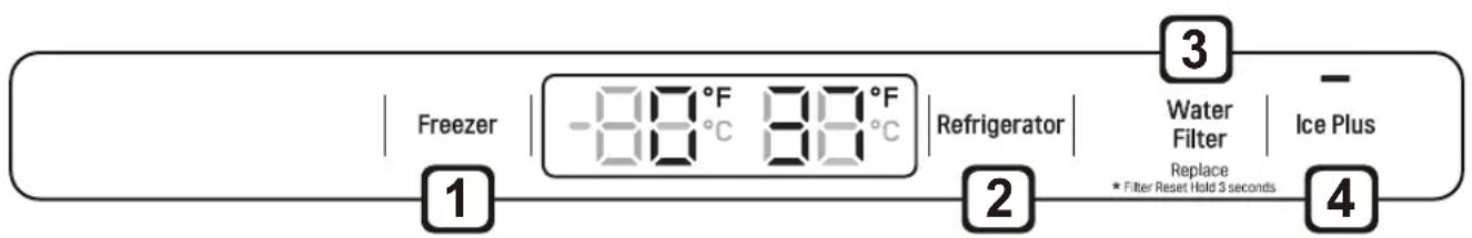 LG LFCS27596S - Caractéristiques du panneau de commande - 1