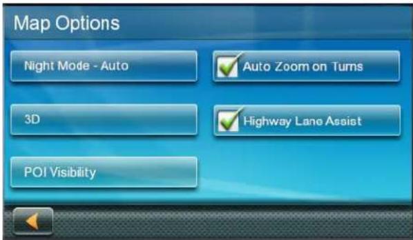 MAGELLAN RoadMate 5630TLM - Setting the Map Options - 1