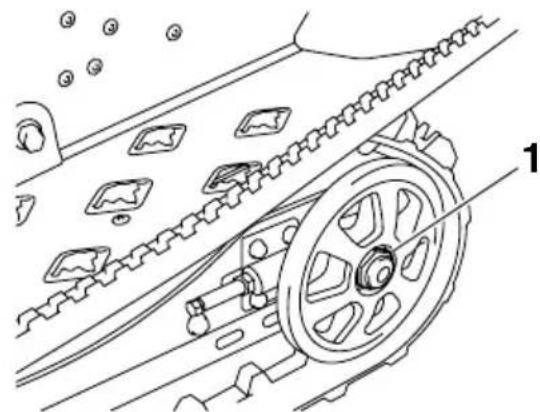 YAMAHA APEX XTX (2011) - Mesure de la tension de la chenille - 3