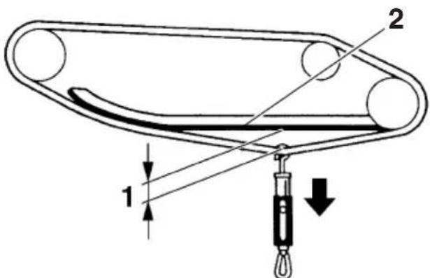 YAMAHA APEX XTX (2011) - Mesure de la tension de la chenille - 2