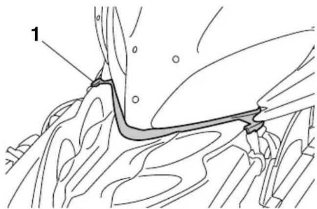 YAMAHA APEX XTX (2011) - Réglage de la garde du levier des gaz - 5