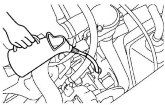 YAMAHA APEX XTX (2011) - Contrôle du niveau d'huile de chaîne de transmission - 3