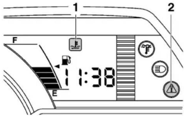 YAMAHA APEX XTX (2011) - Indicateur d'alerte de tempéra- ture du liquide de refroidissement " - 1