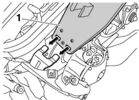 YAMAHA APEX XTX (2011) - Repose du carter de protection de la courroie - 1