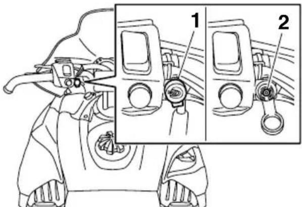 YAMAHA APEX XTX (2011) - Utilisation de la prise de la visière chauffante - 1