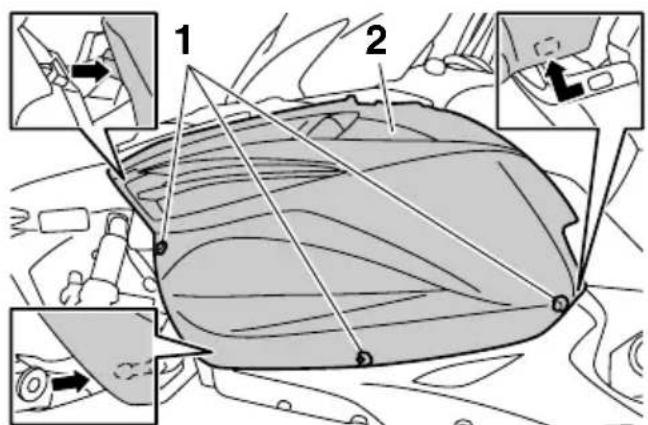 YAMAHA APEX XTX (2011) - Dépose d'un cache latéral - 1