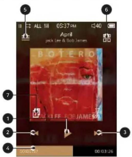 COWON Plenue J - ÉCRAN DE LECTURE - 1