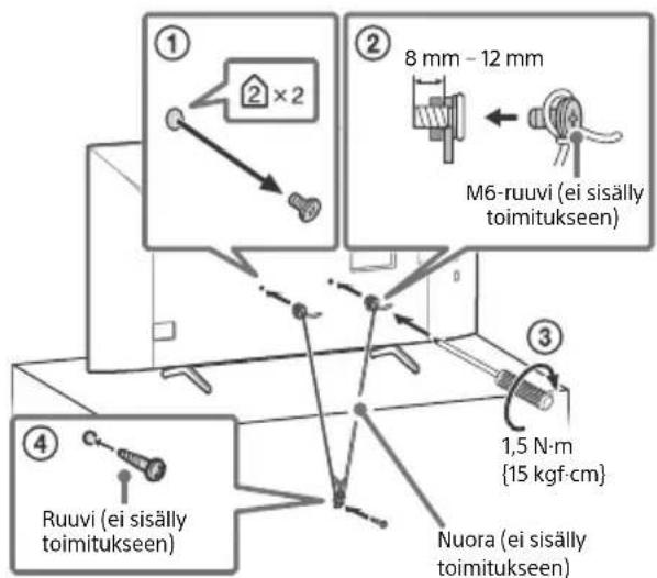 SONY Bravia KD49X7053 - Kaatumisen estäminen KD-65X70xx - 1