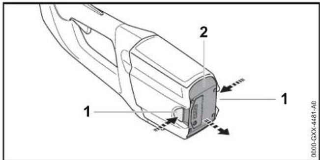 STIHL FSA 65 - Removing the Battery - 1