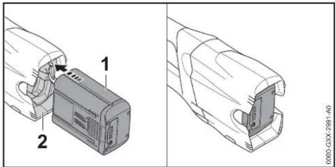 STIHL FSA 65 - Fitting the Battery - 1