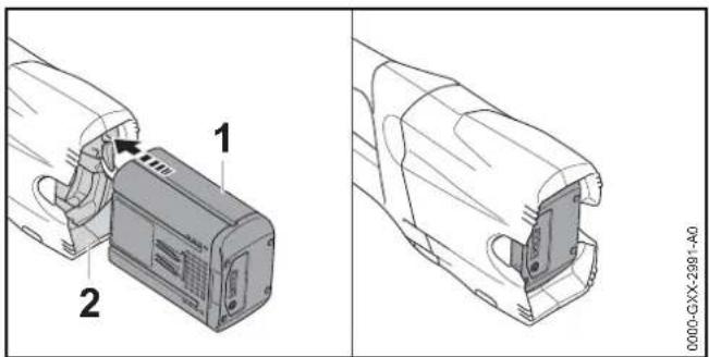 STIHL FSA 65 - Accu aanbrengen - 1