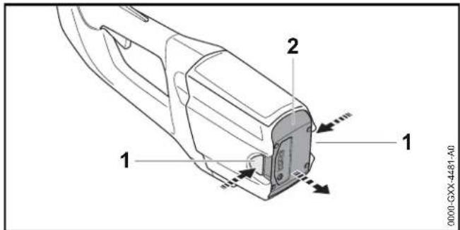 STIHL FSA 65 - Estrarre la batteria - 1
