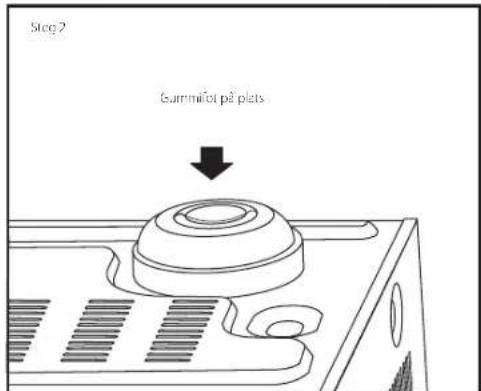 LG T577C - MONTERING MED GUMMIFÖTTER MED PLASTFÖTTER - 2