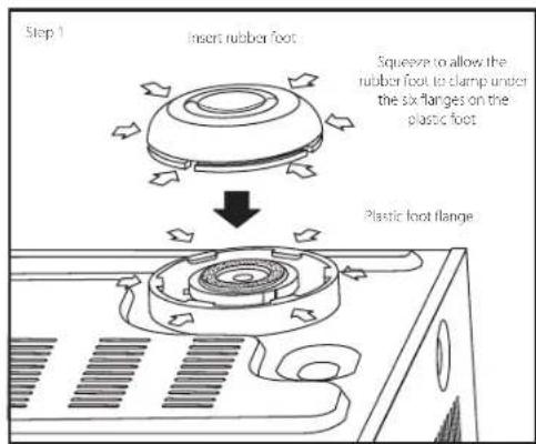 LG T577C - ASSEMBLY OF RUBBER FOOT WITH PLASTIC FOOT - 1