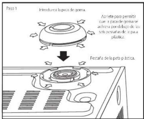 LG T577C - ENSAMBLAJE DE LA PATA DE GOMA CON PATA PLASTICA - 1