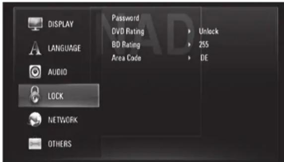 LG T577C - MENÜ DE CONFIGURACION DE BLOQUEO (SE REFIÈRE SOLAMENTE A LA REPRODUCCION DE BD Y DVD) - 1