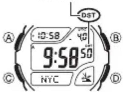 CASIO Wave Ceptor WV200DA1A - Pour changer un code de ville entre l'heure d'hiver et l'heure d'été - 1