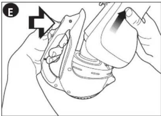BLACK & DECKER Dustbuster CHV1410L - Removing the dust bowl and filters (figures E - H) - 1