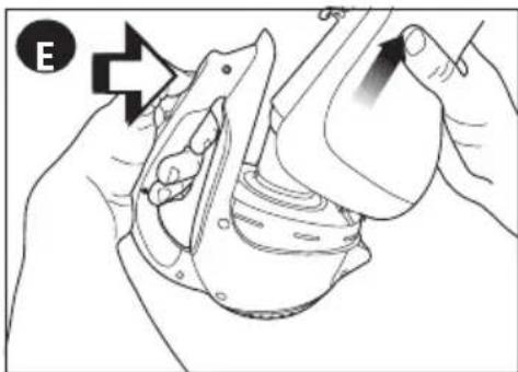 BLACK & DECKER Dustbuster CHV1410L - Extracción del deposito para polvo y los filtros (Figuras E - H) - 1
