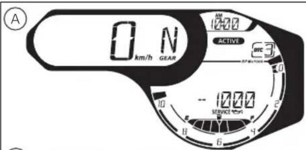 DUCATI 1100 (2020) - Indication OIL SERVICE ou SERVICE DATE ou DESMO SERVICE countdown (compte à rebours) - 1