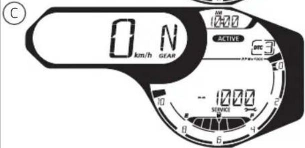 DUCATI 1100 (2020) - Indication OIL SERVICE ou SERVICE DATE ou DESMO SERVICE countdown (compte à rebours) - 3