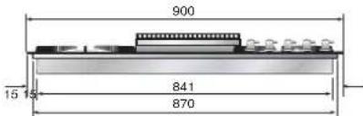 ILVE HCP965FD - Dimension des espaces d'encastrement - 17