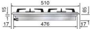 ILVE HCP965FD - Dimension des espaces d'encastrement - 4