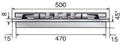 ILVE HCP965FD - Dimension des espaces d'encastrement - 8