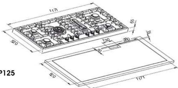 ILVE HCP965FD - Dimension des espaces d'encastrement - 19