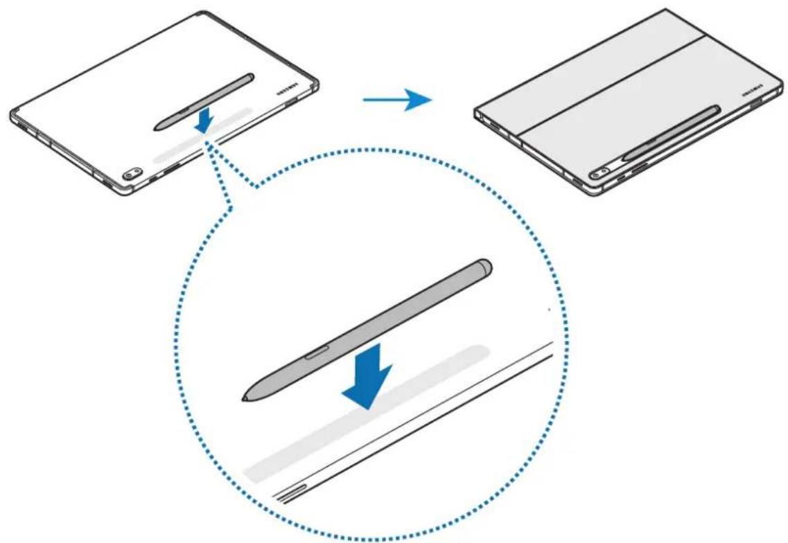 SAMSUNG EFDT630 - Attaching the S Pen - 1