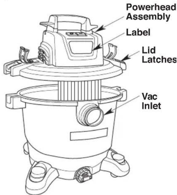 Craftsman CMXEVBE17590 - Vac Assembly (Fig. F) - 1