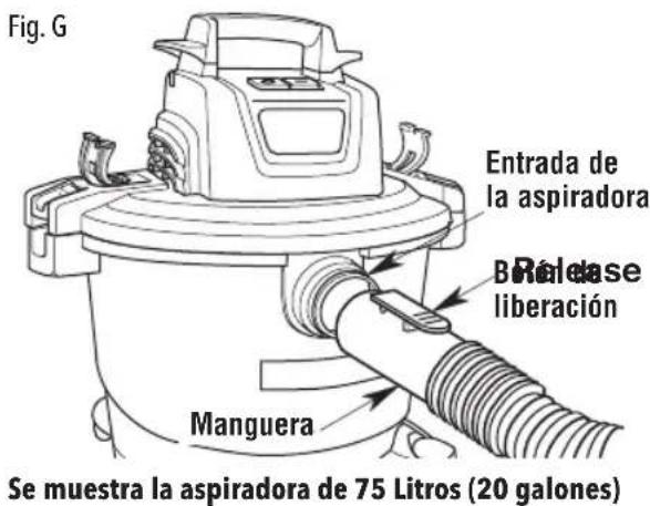 Craftsman CMXEVBE17590 - Introduzca la manguera (Fig. G) - 1