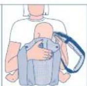 JANE Revolution - BABY MIT VERKLEINERER / NACKENSCHUTZ / OHNE FESTEN SITZ - BIS 9 KG.   GERADE TRÄGER - 17