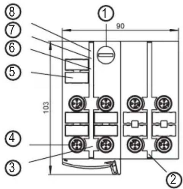 IFM AC5204 - Éléments de service et d'indication - 1