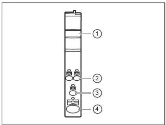 IFM DF1220 - Eléments de service et d'indication - 1