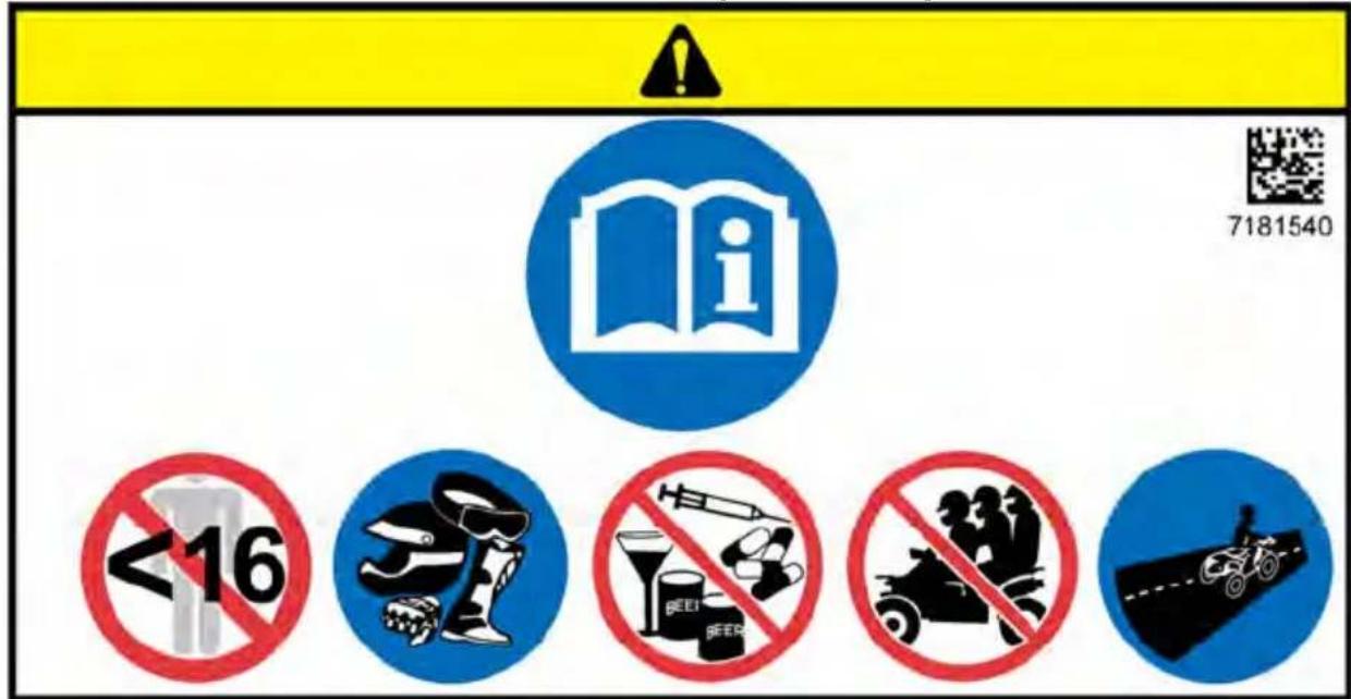 POLARIS Sportsman X2 570 EPS (2021) - AVERTISSEMENT GENÉRAL (7181540) - 1