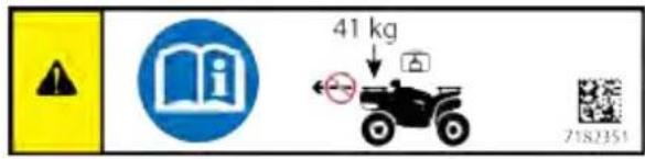 POLARIS Sportsman X2 570 EPS (2021) - AVERTISSEMENT SUR LE PORTE-BAGAGES (7182351) - 1
