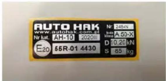 POLARIS Sportsman X2 570 EPS (2021) - ÉTIQUETTE DE CERTIFICATION DE L'ATTELAGE ARRÊRÈ - 1