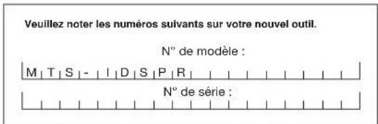 Martha Stewart MTSIDSPR - Numéros de modèle et de série - 1