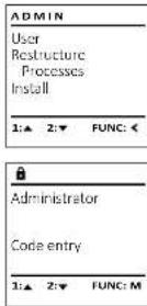 Burg Wächter CombiLine CL 410 E - Meny Administratör / Setup - 1